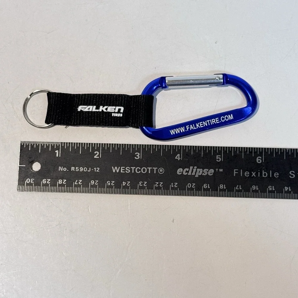 NEW Falken Tires Advertising Keychain Lot of 3 Carabiners & 3 Rubber